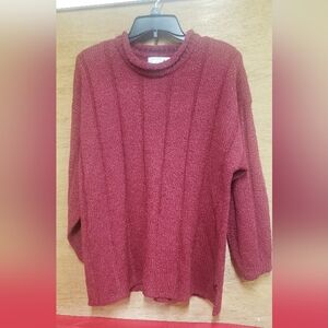 Arriviste Woman Super Soft Burgundy Sweater 1X